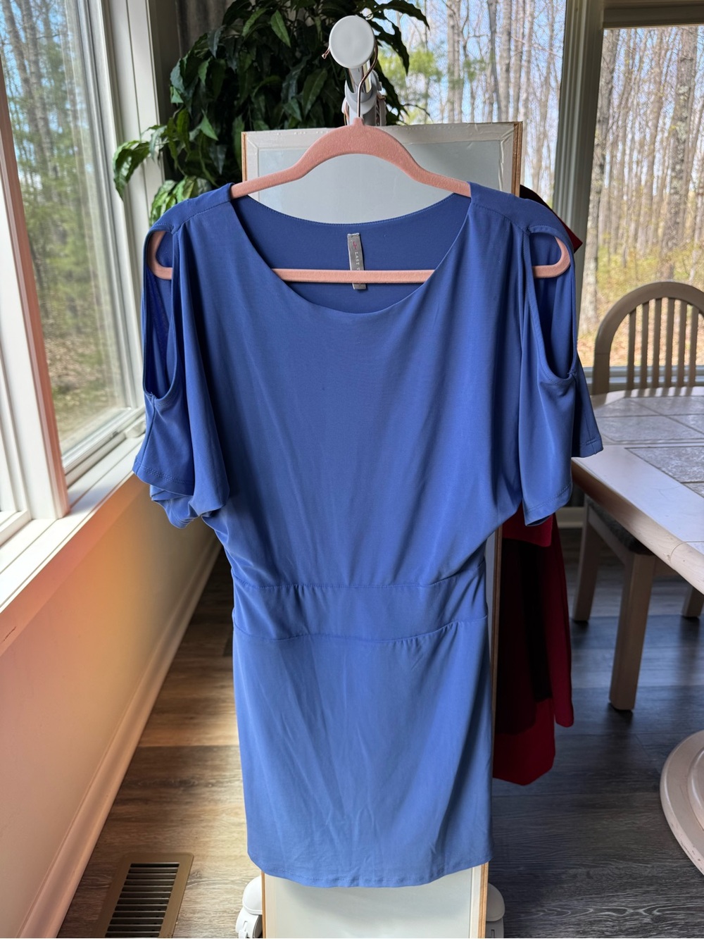 Last Tango Blue Cold-Shoulder Mini Dress